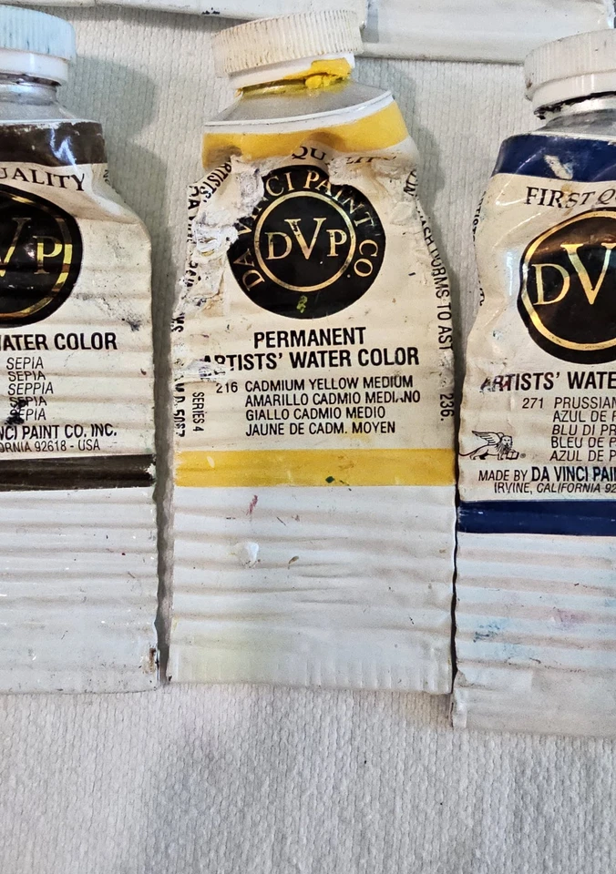 Lote 6 tubos de pintura acuarela DaVinci Artists húmedos 7 secos ver descripción  Foto 4 de 4