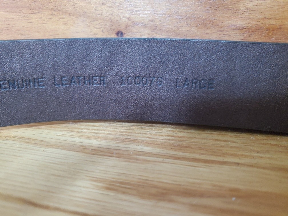 Jay-Pee Size 36 / Large Brown Leather Cowhide BELT with Brass Buckle