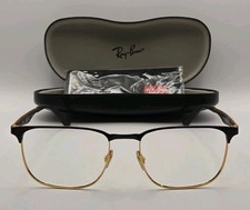 Ray-Ban Eyeglasses Frames RB6363 2890 54-18-145 Black Gold No Lenses. Case Cloth