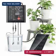 Solar Drip Irrigation System with USB Charging, 49FT Plant Watering Devices for