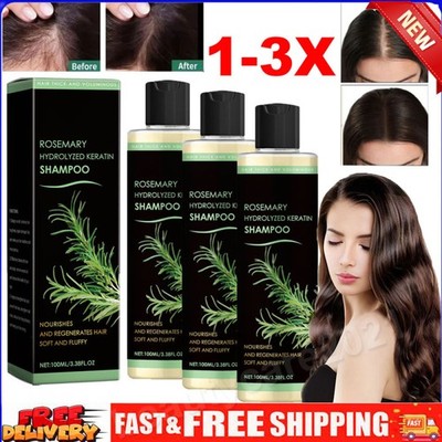 1-3x Bio-Rosmarin-Haarwuchs-Shampoo für Frauen und Männer   natürliche Verdichtu