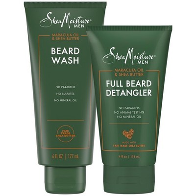 Beard Care Set - Wash & Detangler with Shea Butter & Maracuja Oil, Men's Groomin