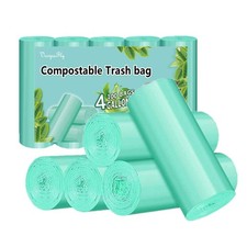 Compostable Trash Bag, 4 Gallon Biodegradable Garbage Bags Strong Rubbish Can...