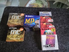 Lot de 18 minidiscs MD neufs, vierges, enregistrables, scellés et sous blister