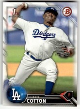 2016 Bowman #BP26 Jharel Cotton Prospects 1st Los Angeles Dodgers Baseball