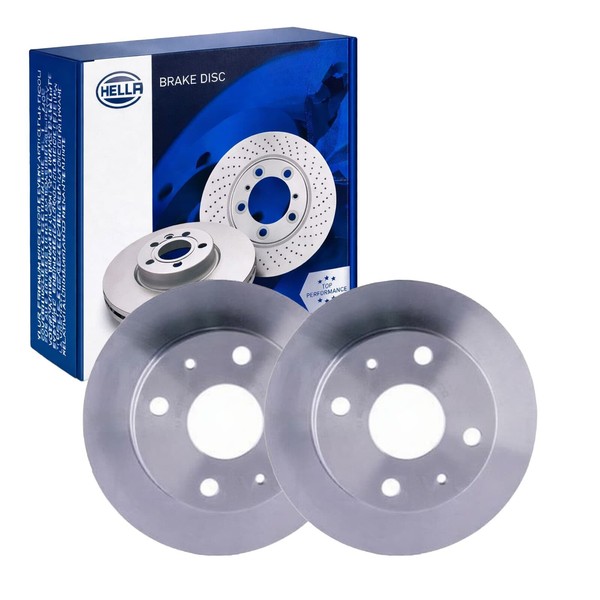 2X Hella Bremsscheiben 211Mm Vorne Passend FüR Daihatsu Cuore Trevis 5030-image