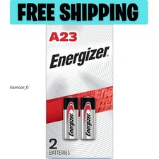 Energizer A23 Battery 12Volt 23AE 21/23 GP23 23A 23GA MN21 2 Pack Sealed