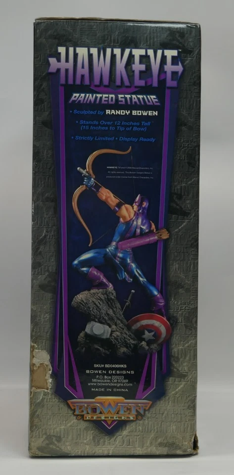 Estatua pintada de ojo de halcón Bowen Marvel (Avengers) #1926 de 2.400 RARA de 2006 Foto 2 de 4