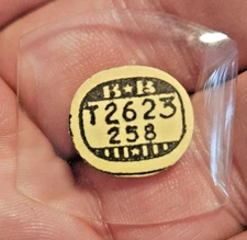 B & B T2623 258 Wristwatch unused glass crystal in pack 1 1/8" x 1 1/8"
