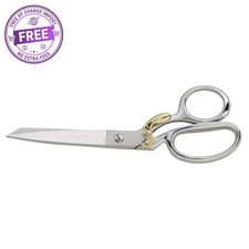 Gingher 8 Inch Spring Action Dressmaker Shears, Knife Edge Cuts Multiple Layers