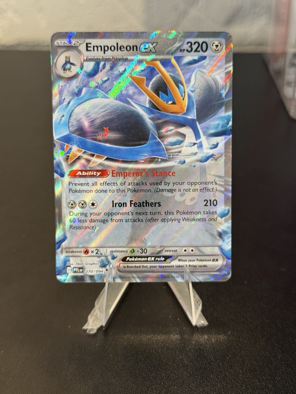 Empoleon ex - PFL ME02: Phantasmal Flames #070/094 Double Rare Holofoil NM