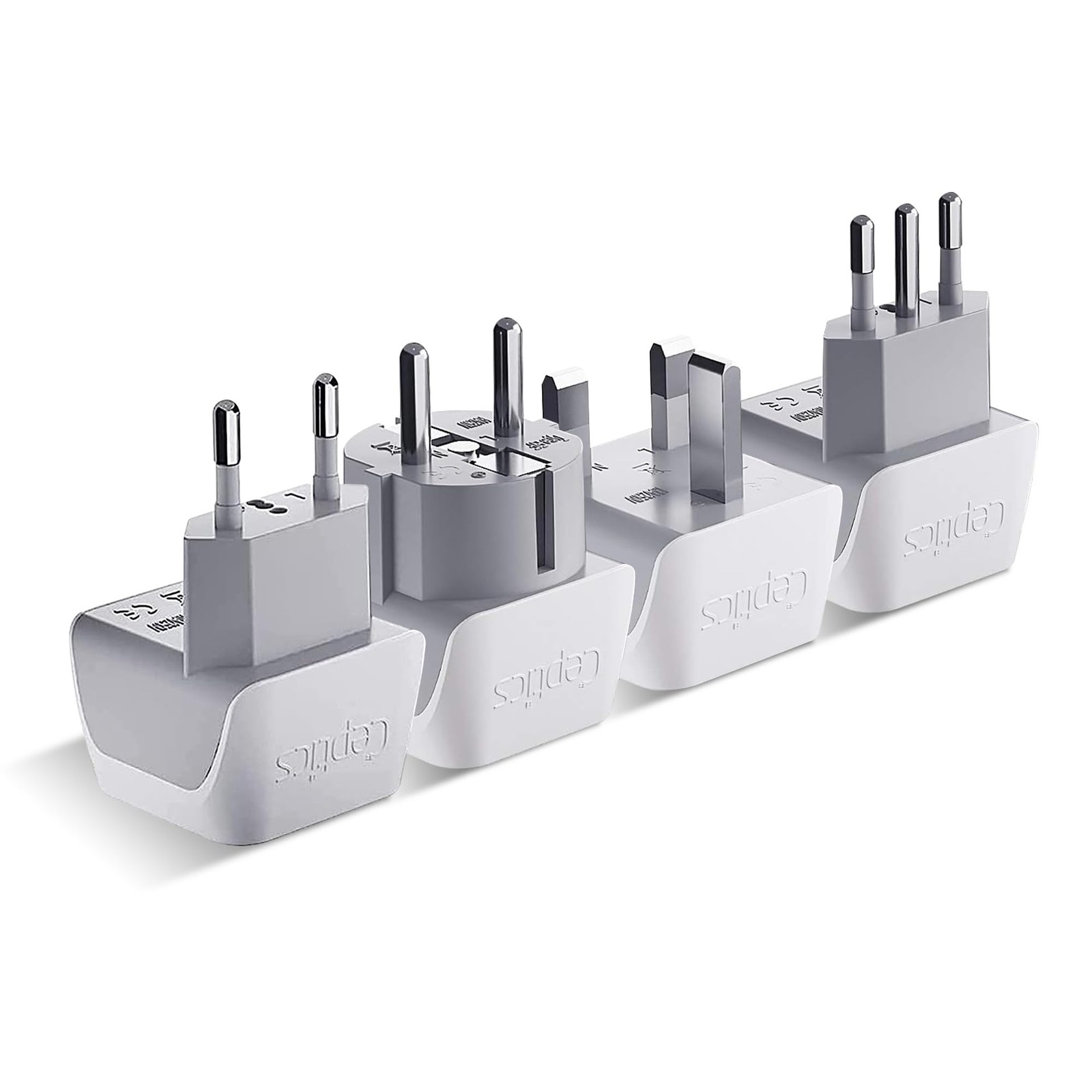 4 Pack Set, Usa To Europe, Italy, 4 Pack, White