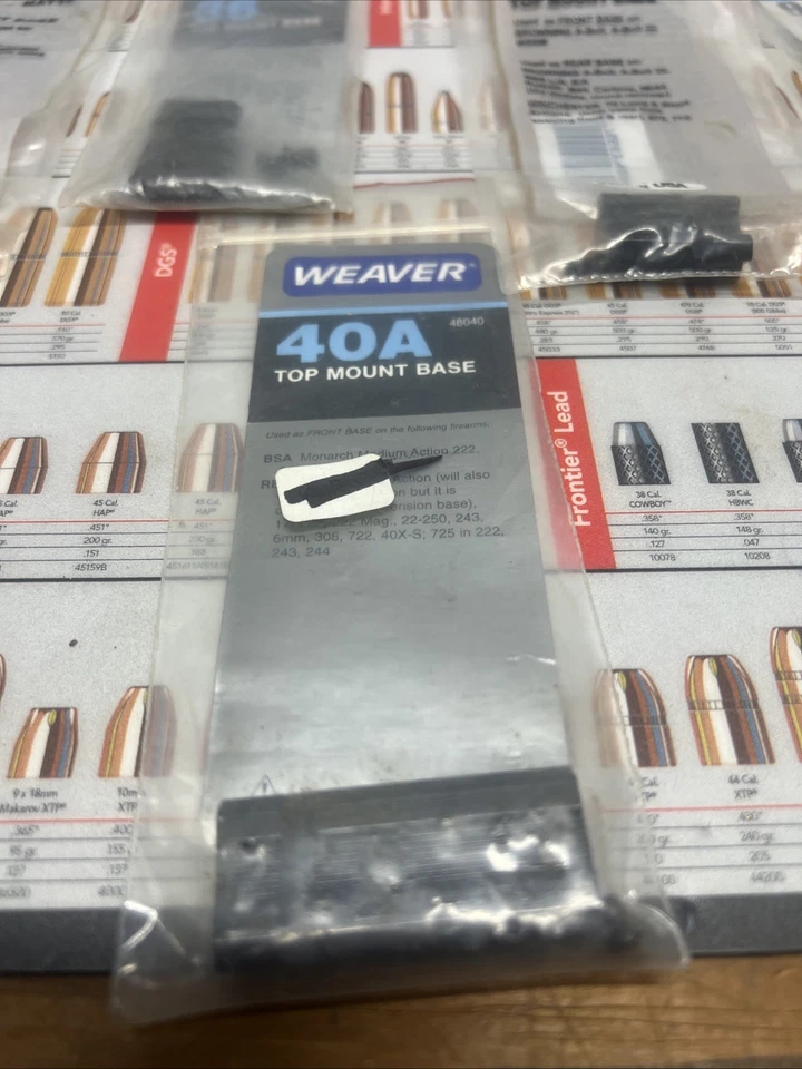 WEAVER  TOP  MOUNT  SCOPE  BASE LOT OF 6  NOS RELOADING & MOUNTING PARTS C DESC - Image 2 of 4