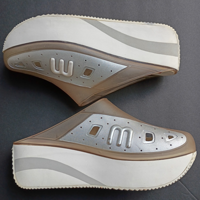 Melissa Music Vintage Womens Size 10 White Grendene Platform Slide