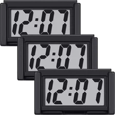 Frienda 3 Pcs Mini Digital Clock Small Magnetic Digital Clock Stick on Battery O