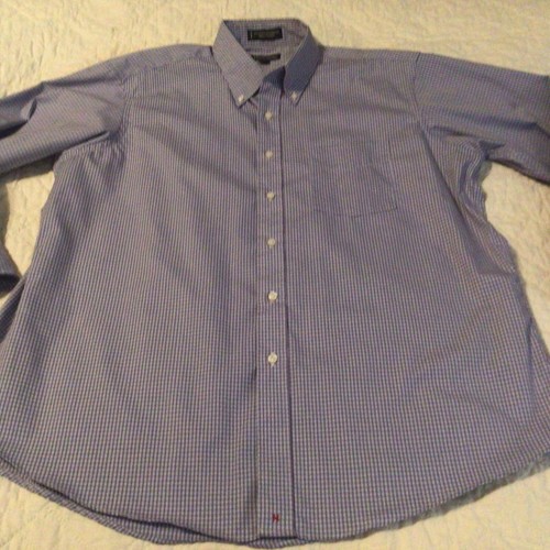 Hathaway Mens Shirt Size 17 1/2 -34 Button Up Long Sleeve