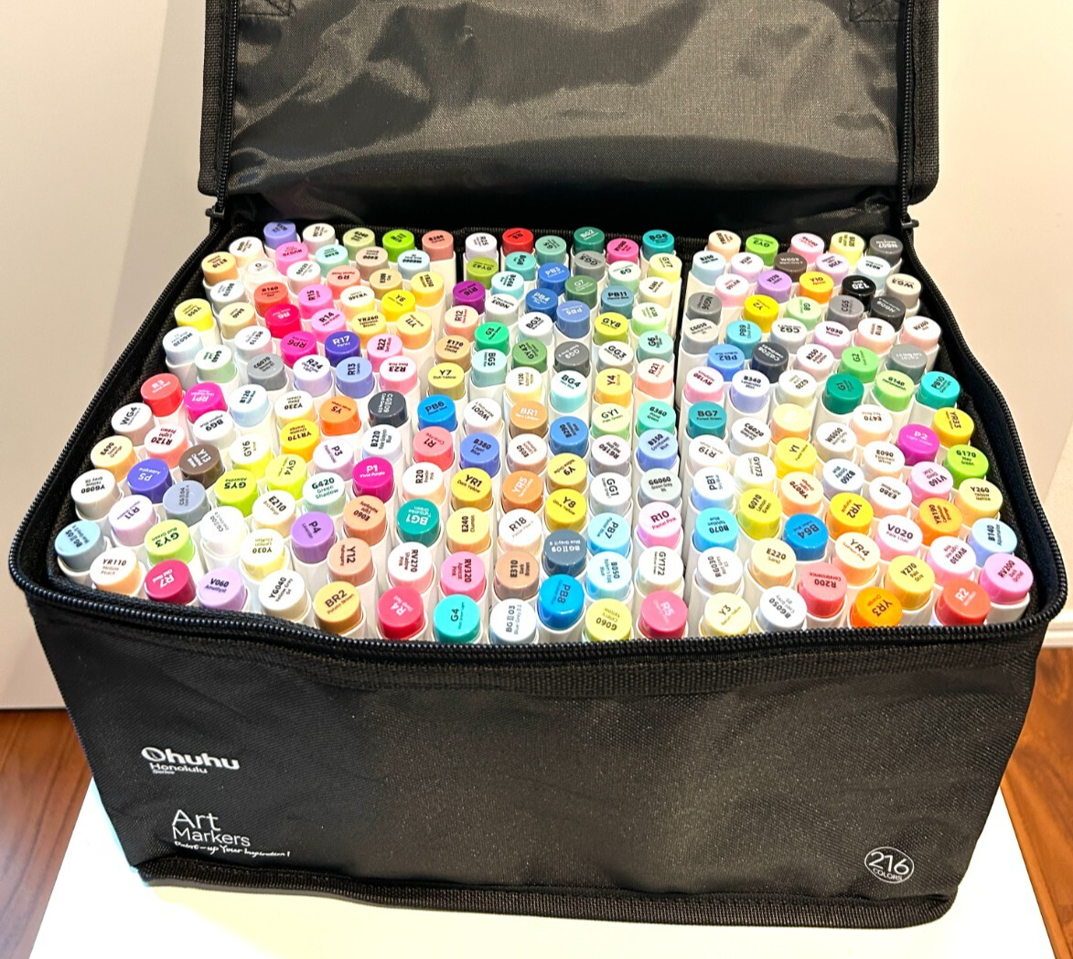 小物 d.a.i Ohuhu 216 Alcohol Markers Honolulu B Brush & Chisel Dual