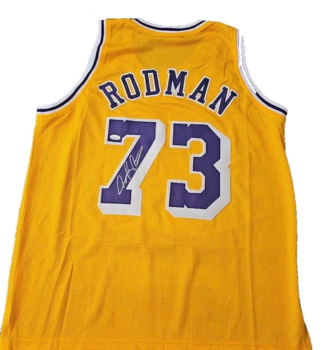 Dennis Rodman JSA signed autographed Los Angeles Lakers Jersey 5x NBA CHAMPION