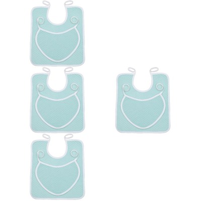  4 Count Adult Rice Bag Plate Guards for Elderly Bib Bibs Washcloths