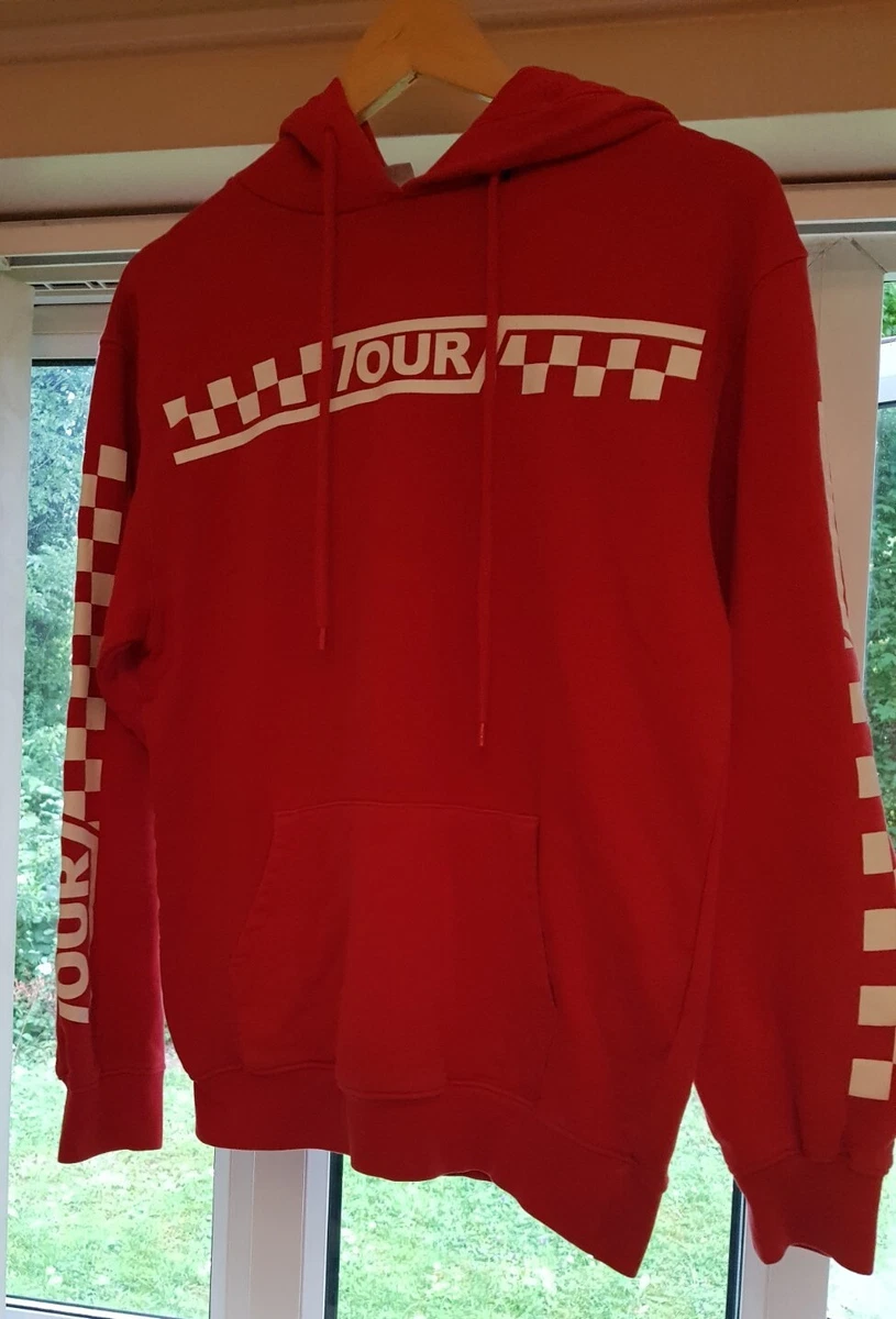 JUSTIN BIEBER Red Stadium tour hoodie size Small VG Con Graphics Back u0026amp;  Arm | eBay