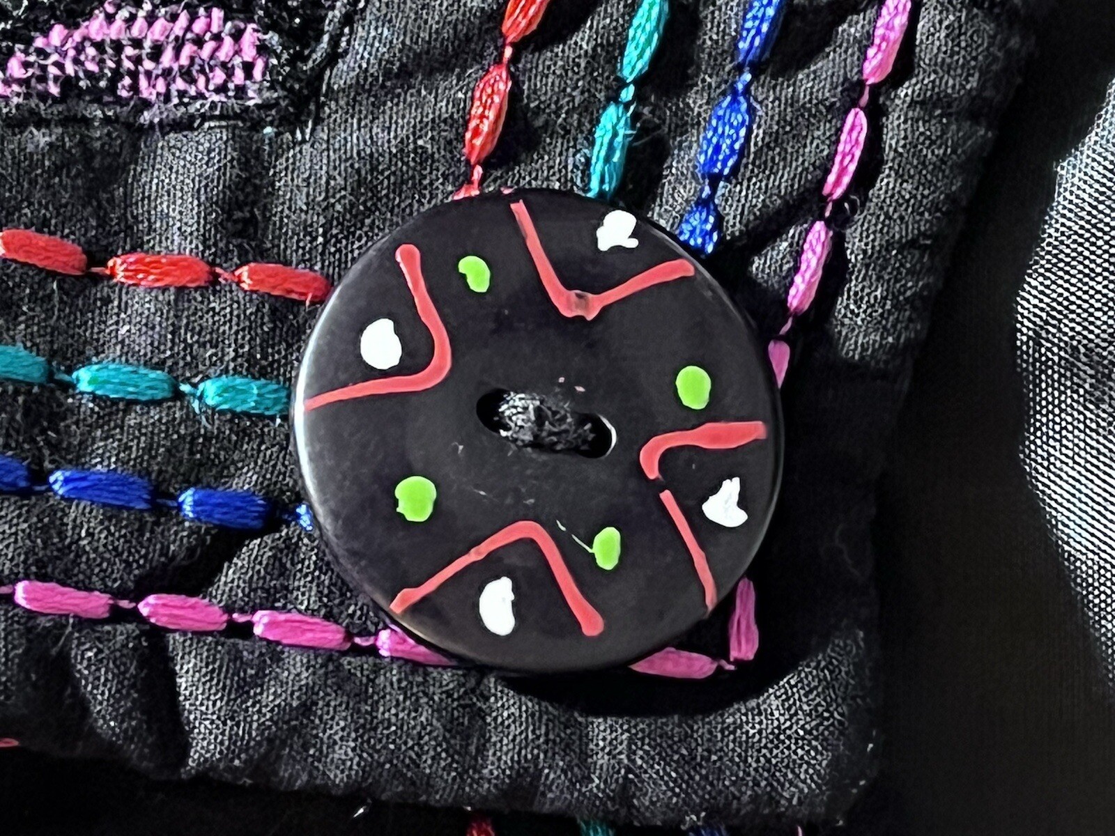 Women’s Large Patchwork Jacket Embroidered Multic… - image 7