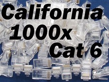 Lot 1000 X RJ45 Network CAT6 8P8C Connector Modular End Plug LAN Cable Ethernet