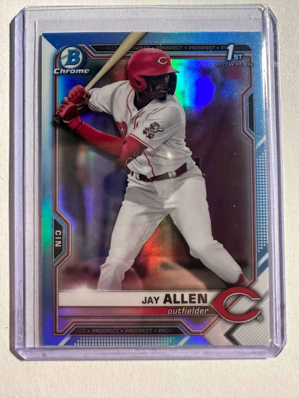 K122,549 - 2021 Bowman Chrome Draft Sky Blue Refractors #BDC11 Jay Allen