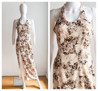 Lioness Brown Floral High Slit Maxi Dress S | eBay Lioness Brown Floral High Slit Maxi Dress S | eBay