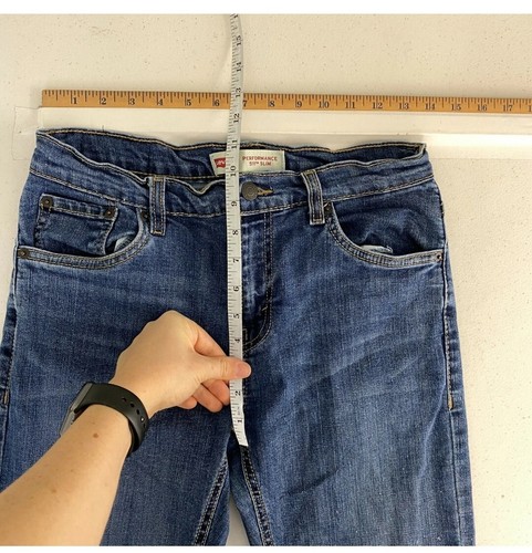 Levi's Performance 511 Slim Denim Jeans Boys 16 REG W28xL28 Blue Cotton *read - Picture 6 of 7