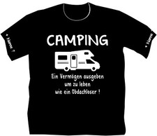 Camping T-Shirt Camper Caravan Wohnmobil Zeltplatz Urlaub Reise Saison Zelten 18