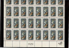 US MINT SHEET SCOTT#1386,6C STAMP W.M HARNETT-PAINTER SHEET OF 50 MNH OG