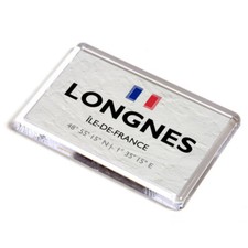FRIDGE MAGNET - Longnes - Ile-de-France - France - Lat/Long