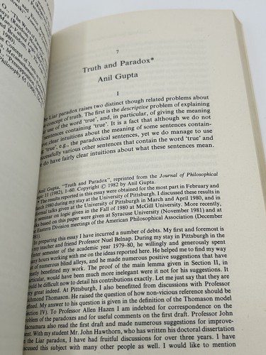 RECENT ESSAYS ON TRUTH AND THE LIAR PARADOX Good Preowned Condition #b5 - Picture 9 of 14