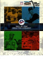 STAMPED/POSTMARKED 1999 HALL OF FAME GAME SCORECARD & 2001 INDUCTION DAY PROGRAM