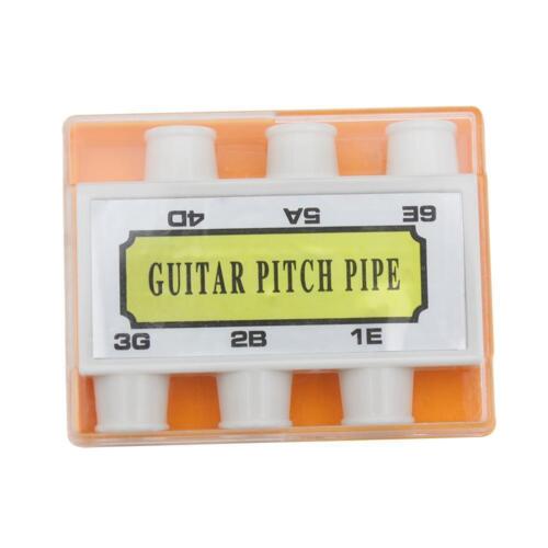6 Portable Pitch Tube for Guitar White Color - Afbeelding 1 van 12