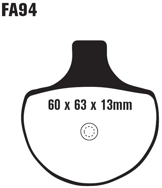 Front Sintered Double-H Brake Pads EBC FA94HH Replaces H-D # 43063-83 - 83C - Image 3 of 3