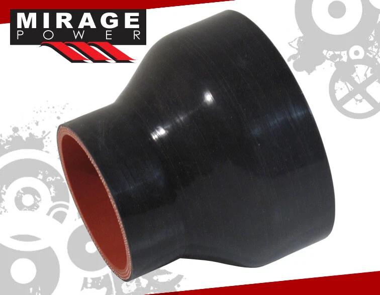 JDM Sport 4" To 3" Straight Reducer Black Red Silicone Coupler Hose Piping Pipe - Изображение 3 из 4