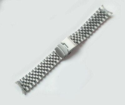 Metall Uhrenarmband Edelstahl massive 20mm 22mm  gerade + Rund Anstoss