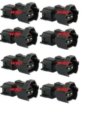Set (8pcs) DENSO FEMALE TO USCAR EV6 ADAPTER MALE PLUG FUEL INJECTOR ADAPTERS