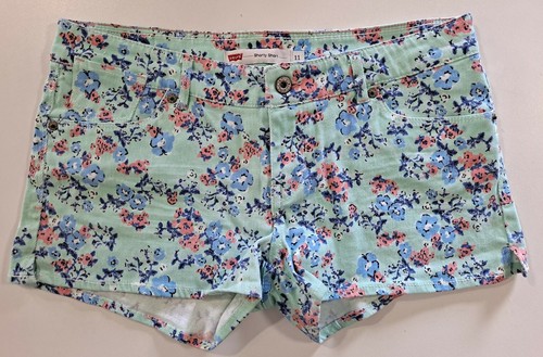 Blue Floral Levis Shorty Short Shorts 