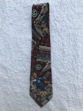 Mark Alexander Men's Silk Neck Tie Vintage Retro Soccer Themed 