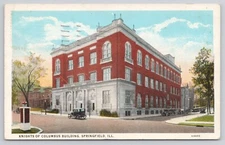 Postcard IL Springfield Illinois Knights of Columbus Building 1938
