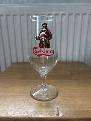 Bierglas Tulpe 0,2l Carlsberg Dänemark Vintage Sammlerglas16,5 Cm Hoch