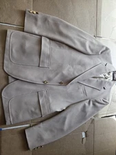 Richman Brothers Tan Leather Jacket Gold Buttons