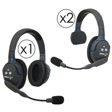 Eartec UL321 UltraLITE 3-Person Headset System with 2x Single-Ear Master Headset