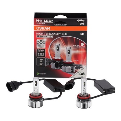 2x OSRAM Glühlampe H11 NIGHT BREAKER LED Smart ECE 12V 14W PGJ19-2