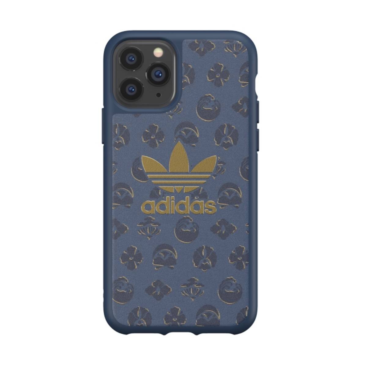 Coque iPhone 11 Pro bleue motif Shibori finition premium touché doux texturé