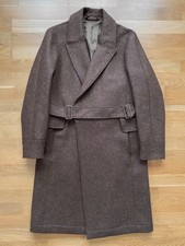 S.E.H Kelly Tielocken Coat in Brown Wool Size...