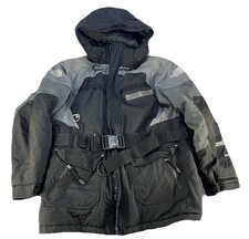 Vintage 90  s North Face Steep Tech Jacket XL Black Gray Ski Snowboard Coat Y2K