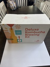 Deluxe Organic Kombucha Starter Kit Six Swing Top Bottles Stainless Steel